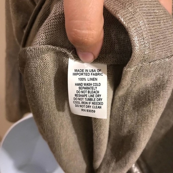 DREW Shay Linen Top in Metallic Gold Small - Picture 10 of 12